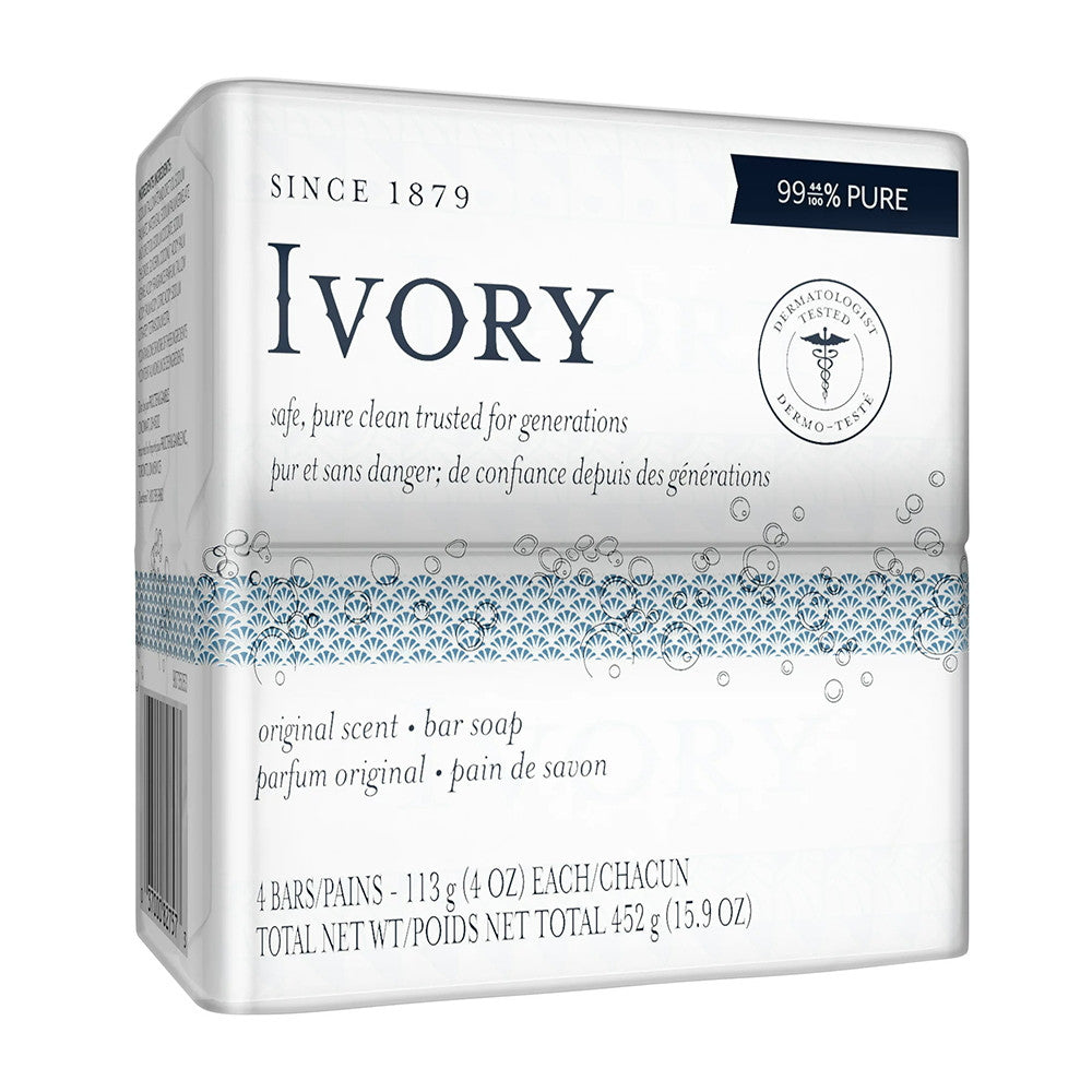 Ivory Original Soap Bath Bar - 4 Oz, 4 Ea